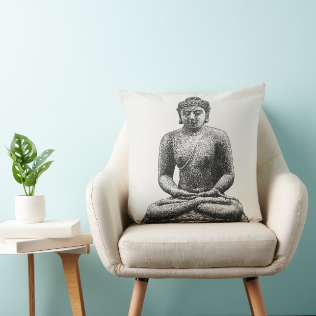 Buddha on the Borobudur Leo Gestel Print Cushion (Chair)