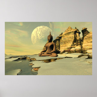 Buddha on the Snow Poster