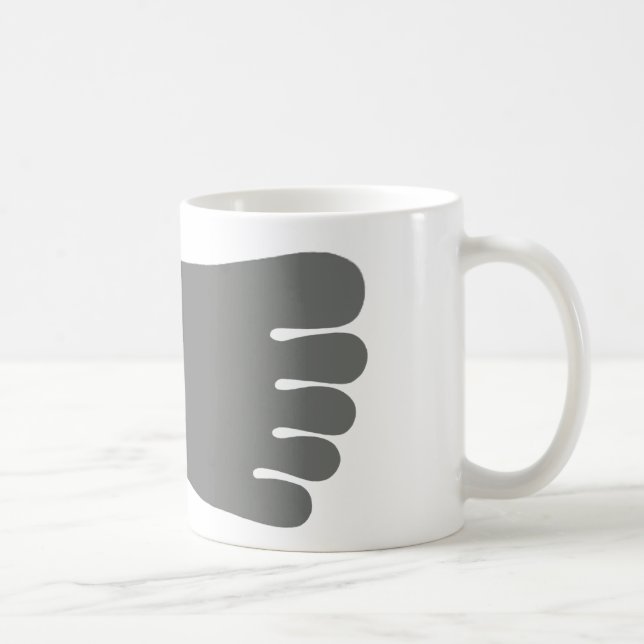 Buddha Pada Mug (Grey) (Right)