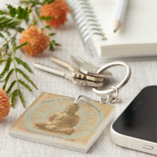 Buddha - Path To Happiness Mandala Key Ring