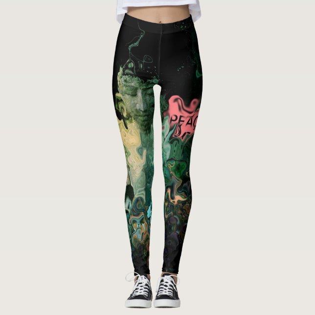 Buddha Peace Serenity Soothing Colours Women's Leggings (Front)