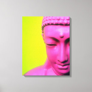 buddha pink canvas print