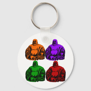 buddha - pop art key ring