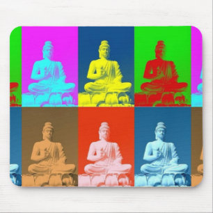 Buddha Pop Art Style Mouse Mat