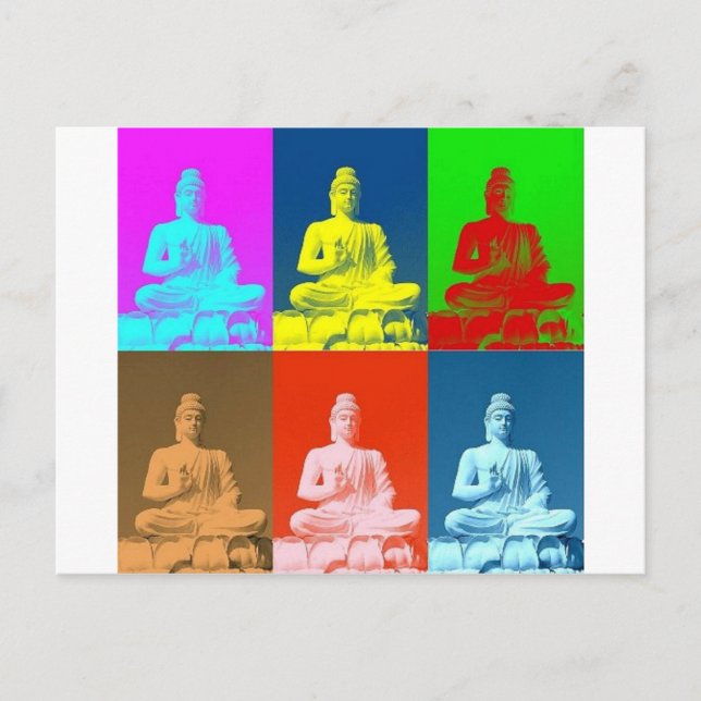 Buddha Pop Art Style Postcard (Front)