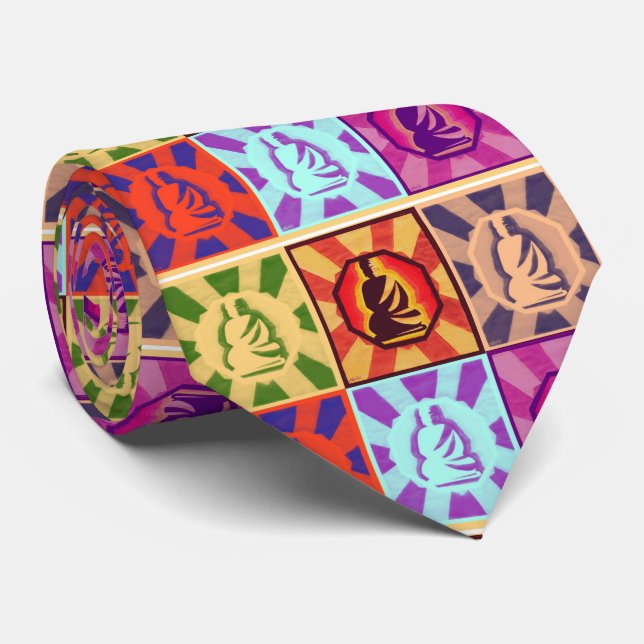 Buddha - Pop Art Style Tie (Rolled)