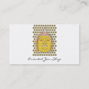 Buddha Pop Dots Modern Oriental Asian Zen Elegant Business Card