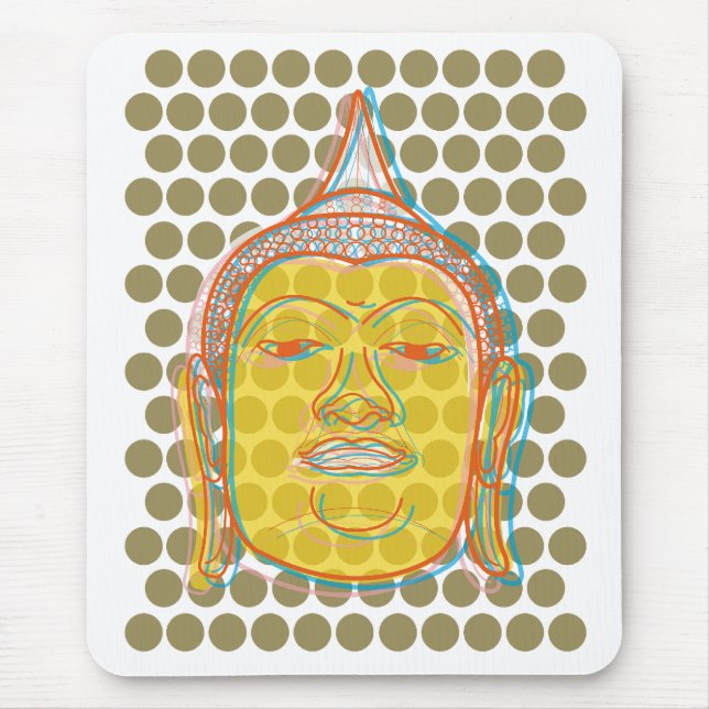 Buddha Pop Dots Mousepad (Front)