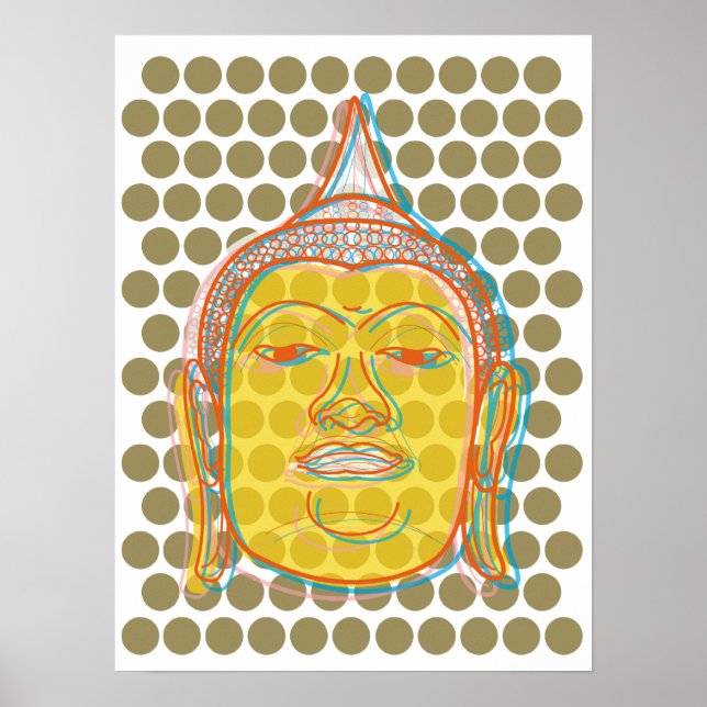 Buddha Pop Dots Poster (Front)