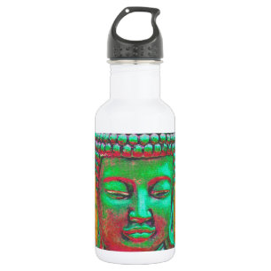 Buddha Pop in Teal Green and Red 532 Ml Water Bottle