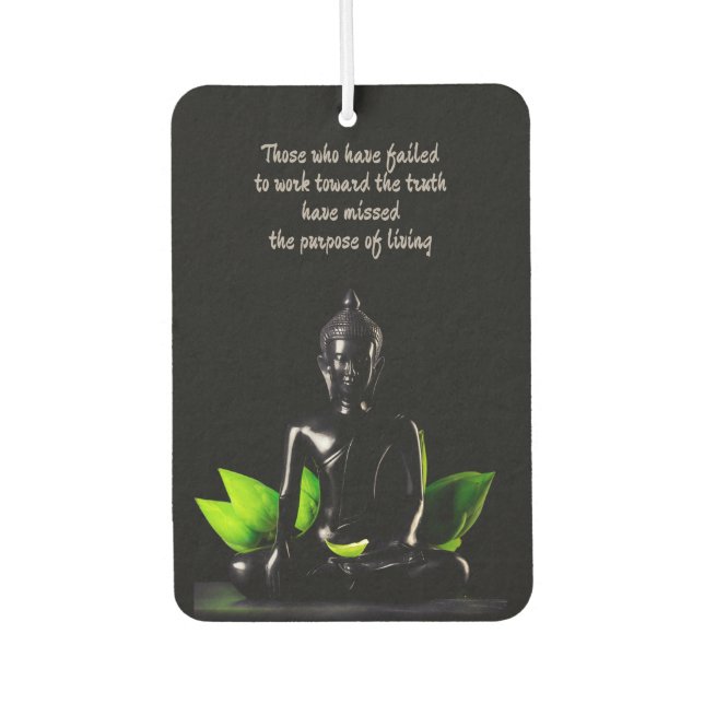 Buddha Quote 1 air freshner Car Air Freshener (Front)
