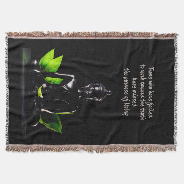 Buddha Quote 1 throw blanket (Front)