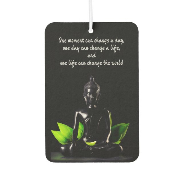 Buddha Quote 2 air freshner Car Air Freshener (Front)
