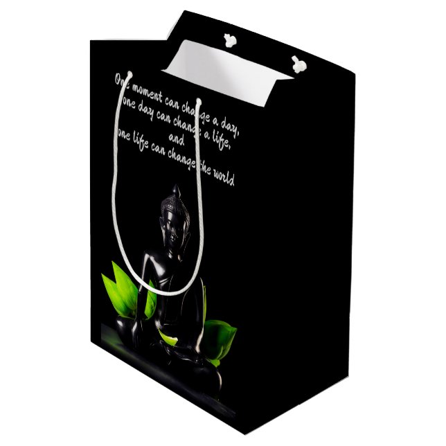 Buddha Quote 2 gift bag (Back Angled)