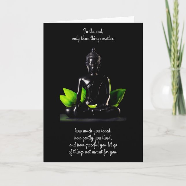 Buddha Quote 3 customisable greeting card (Front)