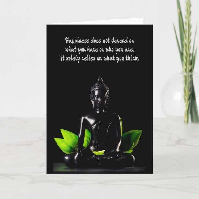 Buddha Quote 4 customisable greeting card (Front)