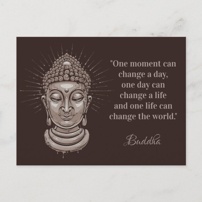 Buddha Quote custom text postcard (Front)