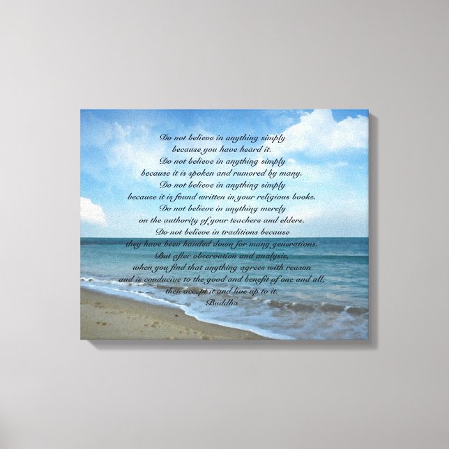 Buddha quote Do not believe News Today Canvas Print (Front)
