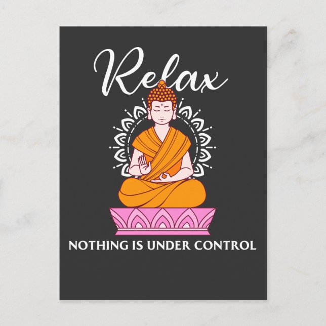 Buddha Quote india hindu shanti Buddhist Relax Postcard (Front)