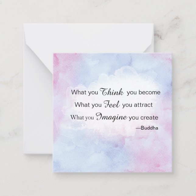 *~ Buddha Quote  Inspirational  AP62  Note Card (Front)