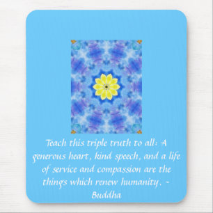 Buddha quote inspirational yoga meditation art mouse mat