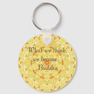 Buddha quote inspire motivational key ring