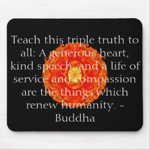 Buddha quote inspire motivational mouse mat