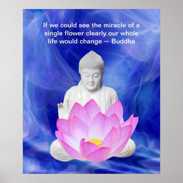 Buddha quote Lotus flower Poster (Front)