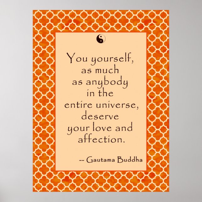 Buddha Quote Love Yourself.... on Posters (Front)