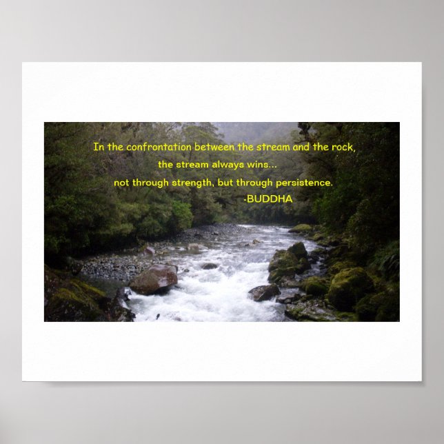 Buddha Quote on Persistance Poster (Front)