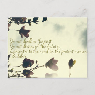 Buddha quote on the past postcard
