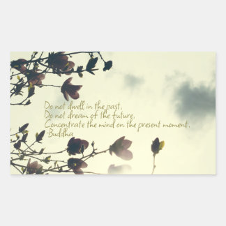 Buddha quote on the past rectangular sticker