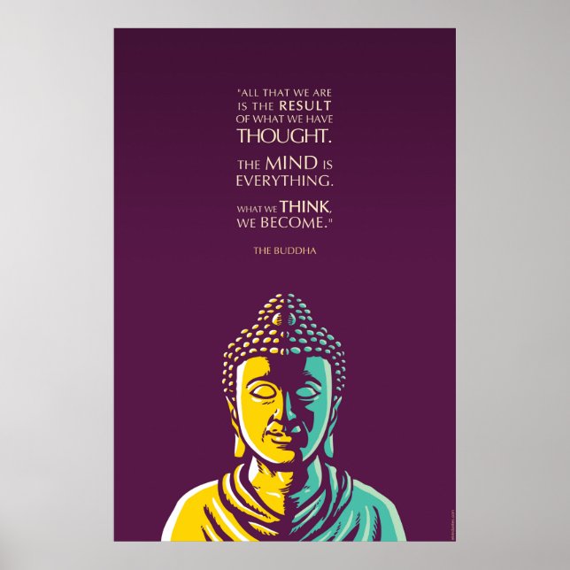 Buddha Quote: The mind is everything Poster (Front)