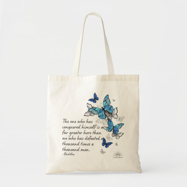 Buddha quote tote bag (Front)