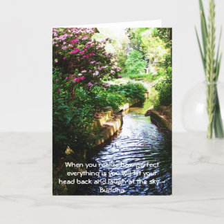 Buddha Quote - When you realise how perfect....... Card