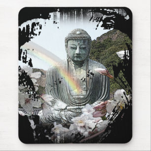 buddha rainbow mouse mat