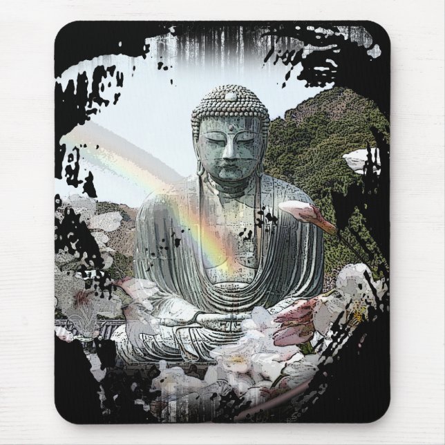 buddha rainbow mouse mat (Front)