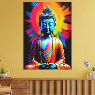 Buddha - Rays of Tranquil Canvas Print
