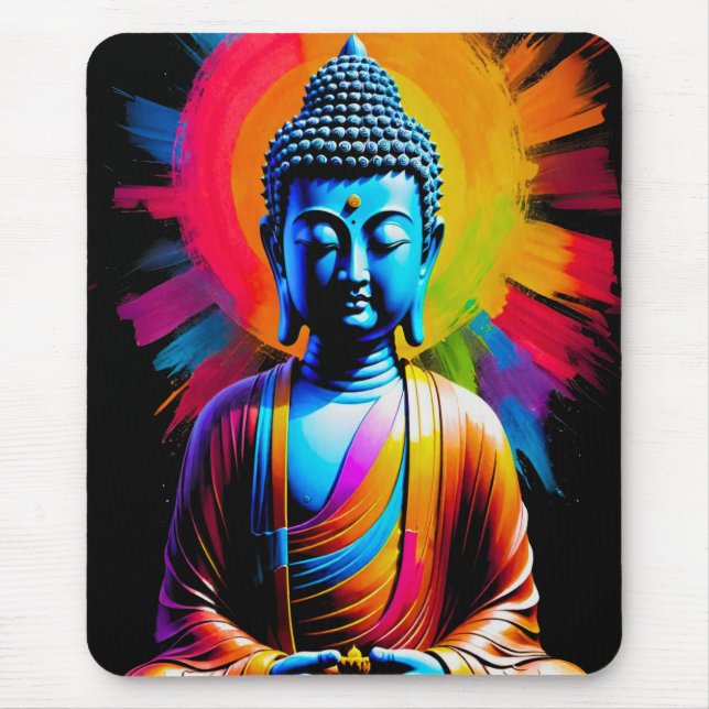 Buddha - Rays of Tranquil Mouse Mat (Front)