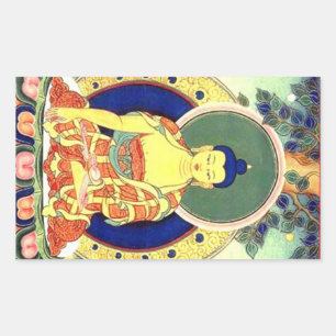BUDDHA RECTANGULAR STICKER