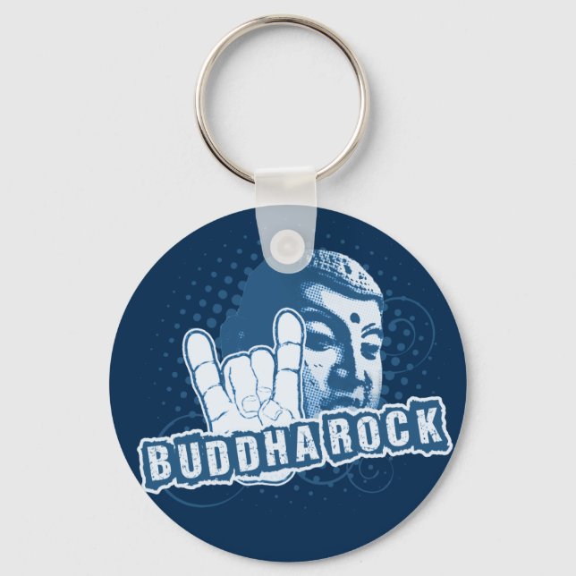 BUDDHA Rock & Roll ! Key Ring (Front)