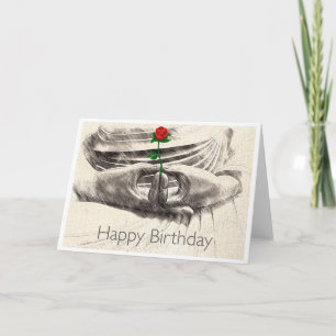 Buddha Rose Birthday Card