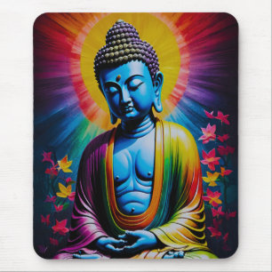 Buddha Sacred Rays of Peace Mouse Mat