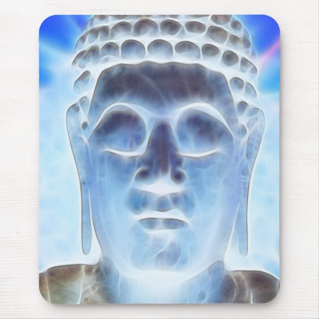 Buddha Sculpture Glow Mousepad (Front)