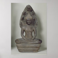 Buddha seated in meditation on the Naga, Angkor