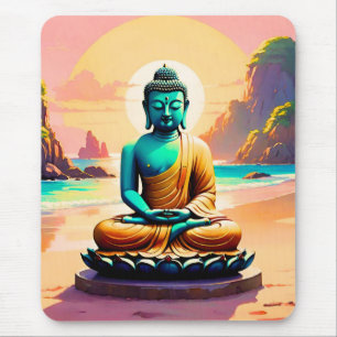 Buddha - Serene Shores of Enlightenment Mouse Mat