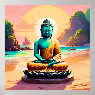 Buddha - Serene Shores of Enlightenment Poster