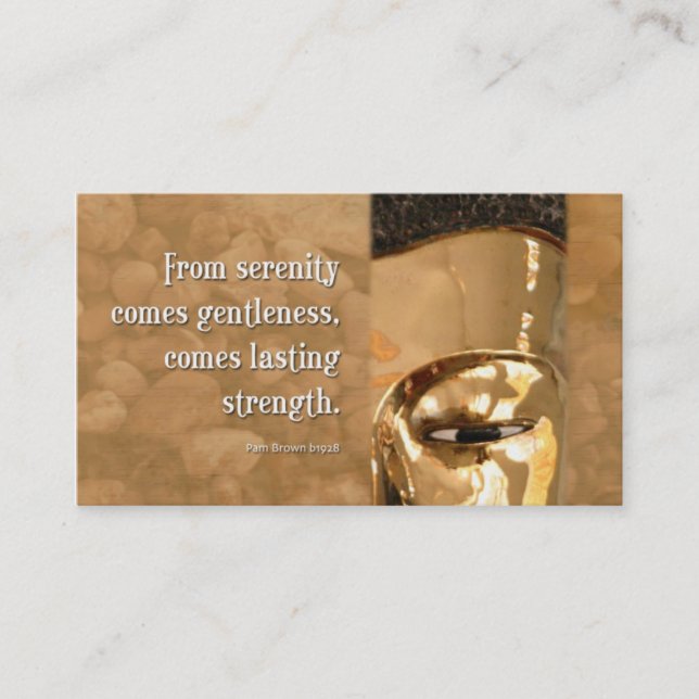 Buddha Serenity Gentleness Strength Business Card (Front)