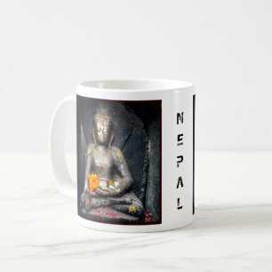 Buddha Shakyamuni & Bouthanath Stupa, Nepal Coffee Mug