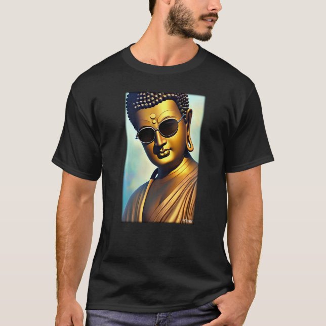 Buddha Siddhartha Gautama Sunglasses Religion Indi T-Shirt (Front)